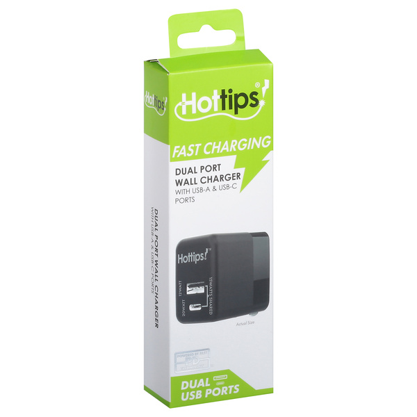 HOTTIPS WALL CHARGER DUAL USB A PORTS