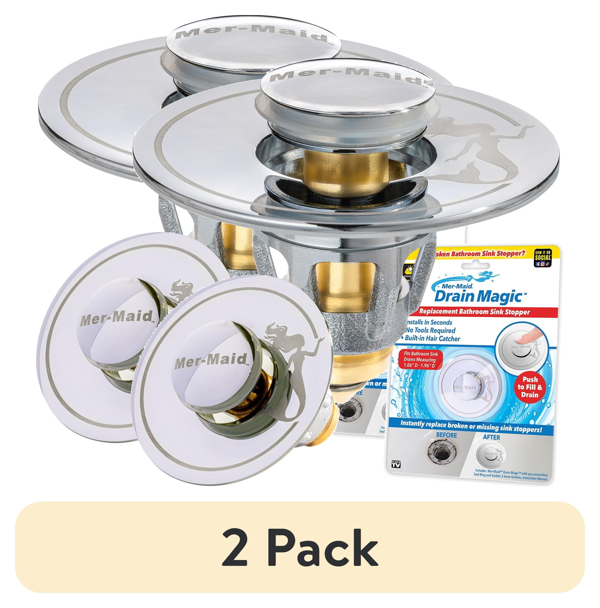 FAMILY MAID DRAIN STOPPERS 2 P