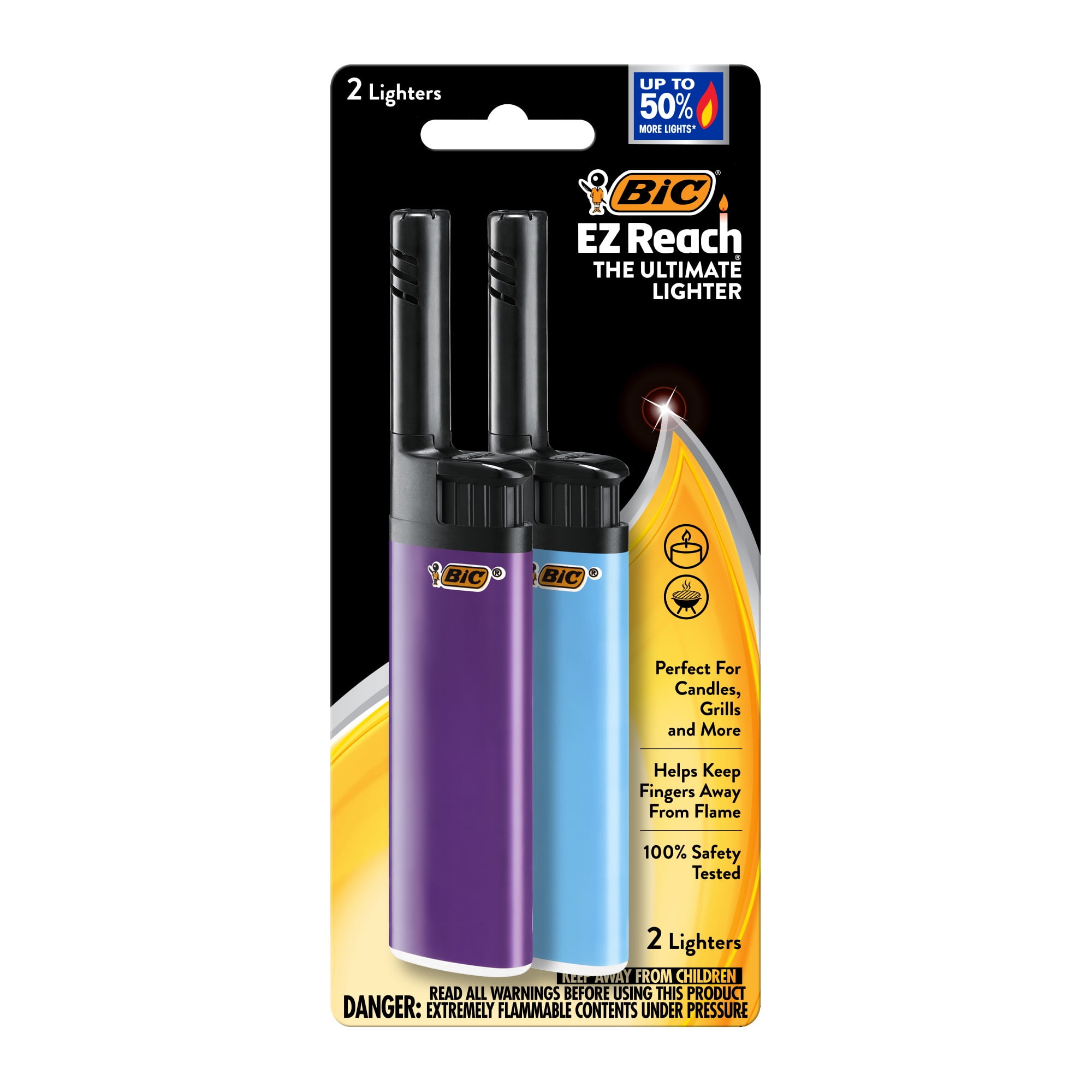 BIC LIGHTERS EZ REACH 2P