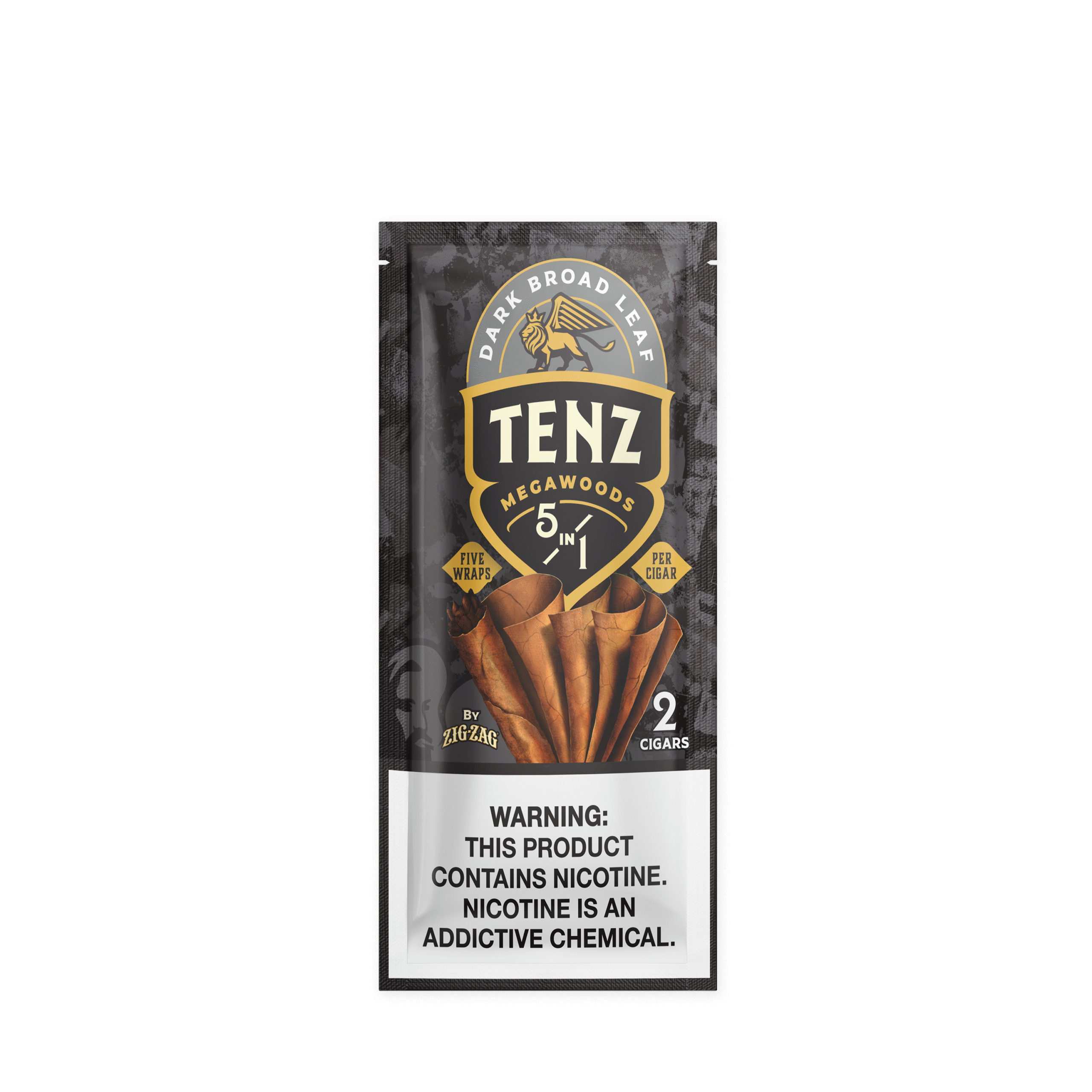 ZIG ZAG DARK BROAD LEAF TENZ MEGA WOODS 5 IN 1