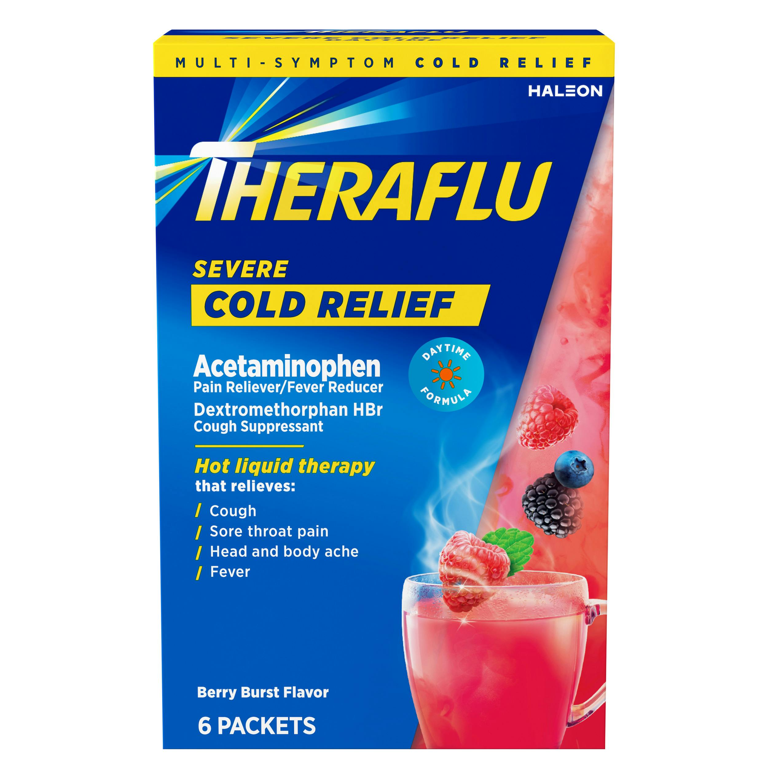 THERAFLU COLD RELIEF SEVERE DAYTIME BERRY BURST 6P