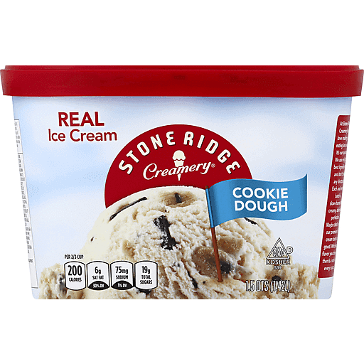 STONE RIDGE ICE CREAM COOKIE DOUGH 1.5QT