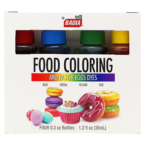 BADIA FOOD COLORING 4P 1.2OZ