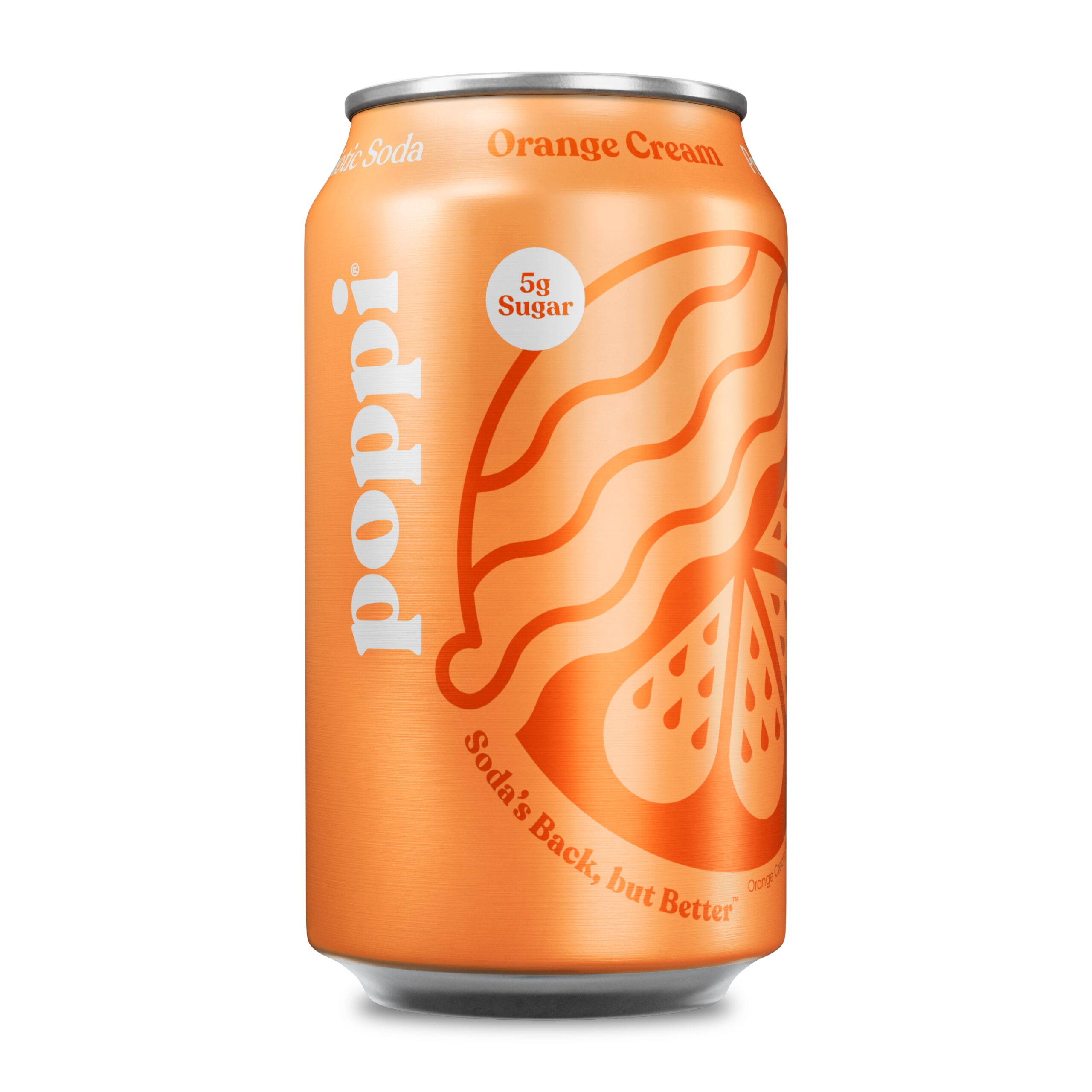 POPPI PREBIOTIC SODA ORANGE CREAM 12OZ