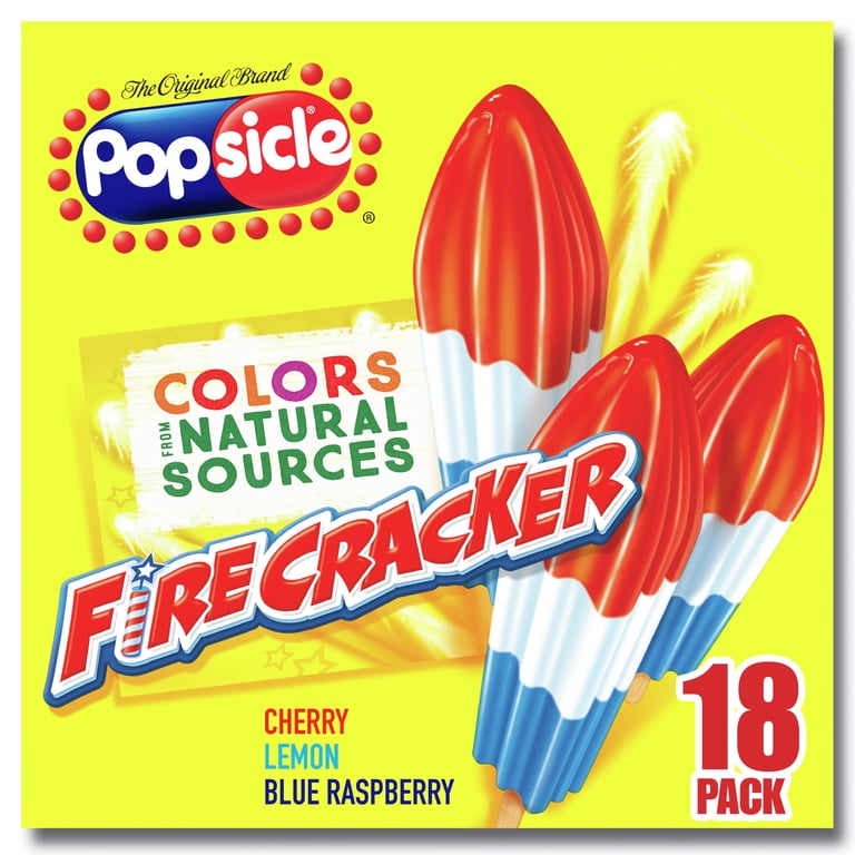 POPSICLE ICE POPS FIRECRACKER CHERRY WHITE LEMON