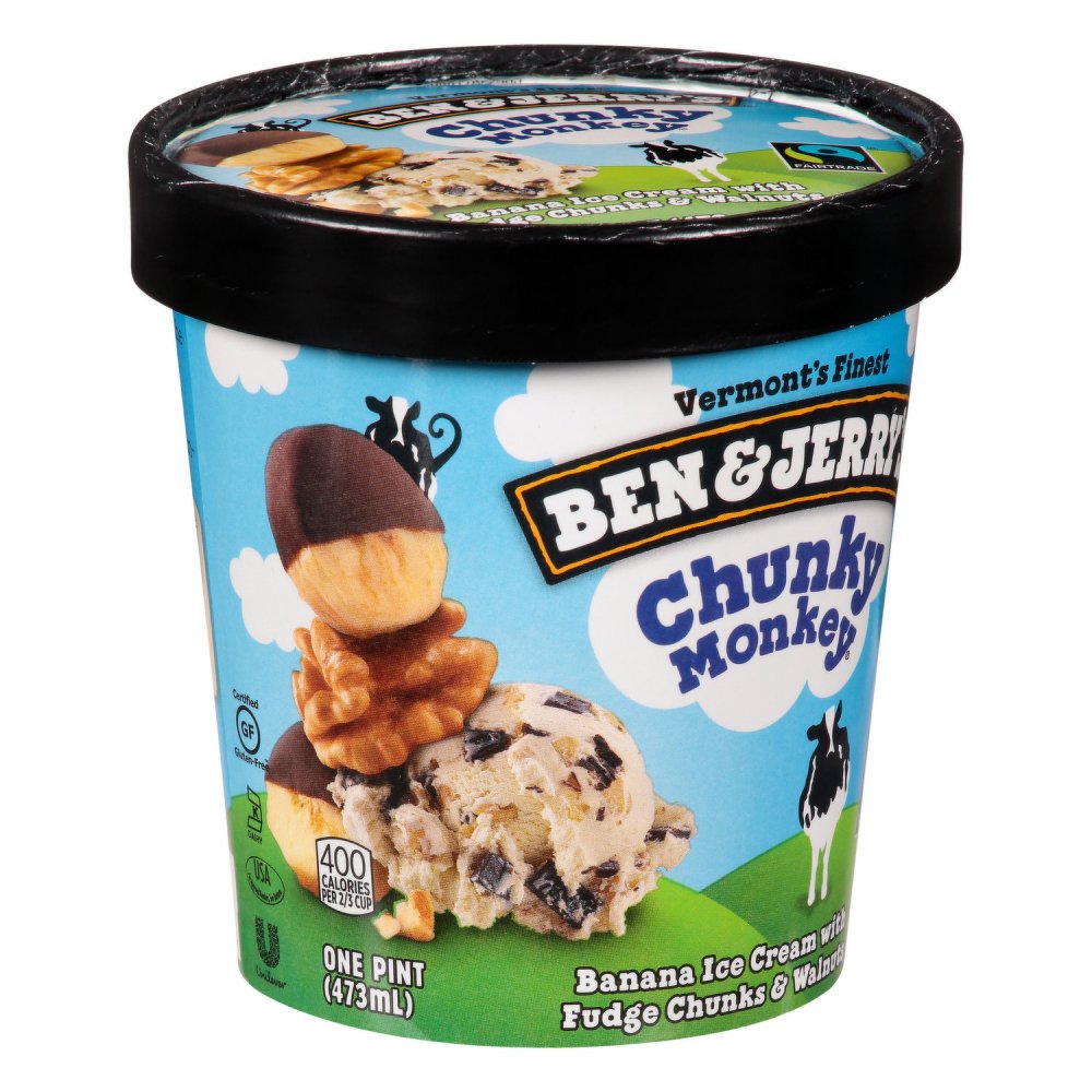 BEN & JERRYS CHUNKY MONKEY 1PINT