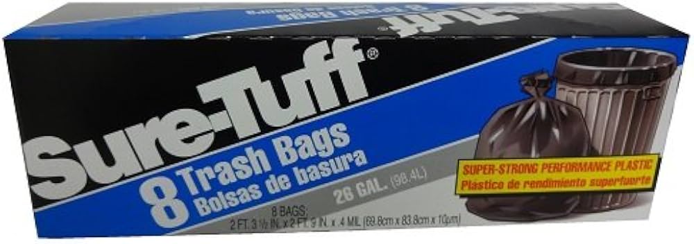 SURE TUFF TRASH BAG 8 PC
