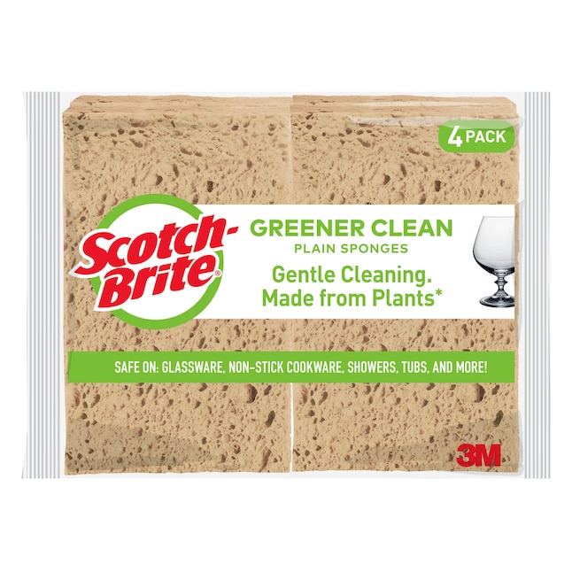 SCOTCH BRITE PLAIN SPONGES 4P