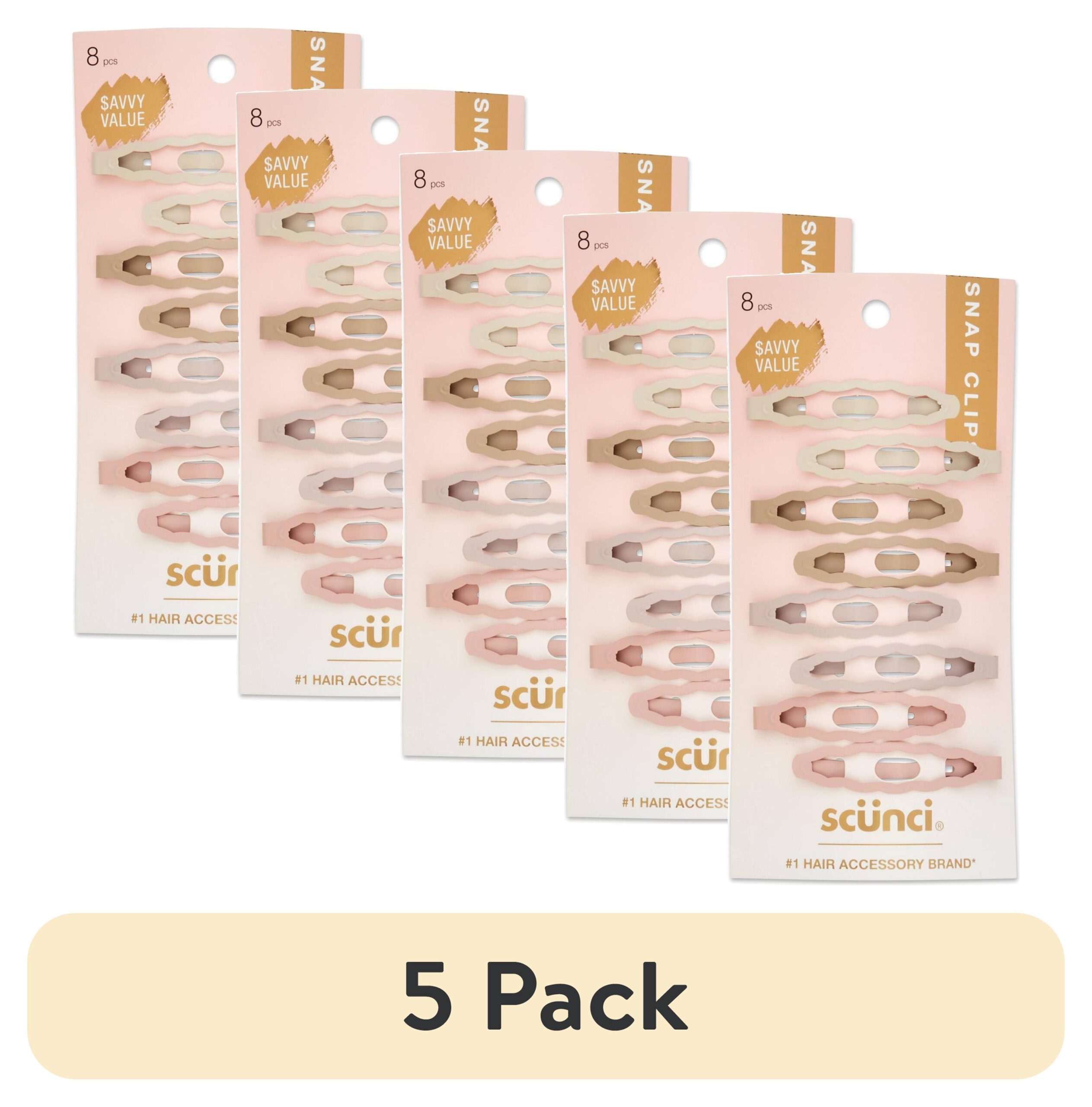 SCUNCI HAIR SNAP CLIPS 8P
