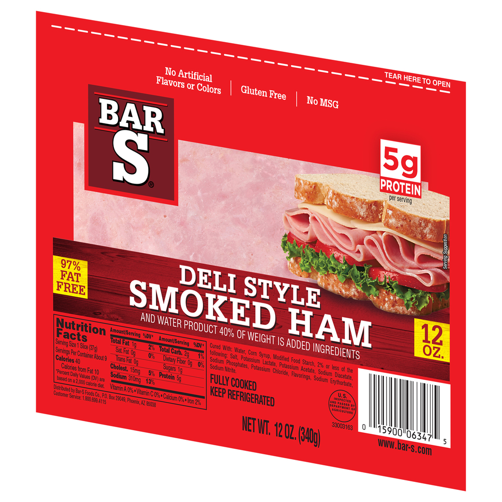 BAR S DELI STYLE SMOKED HAM 16 OZ