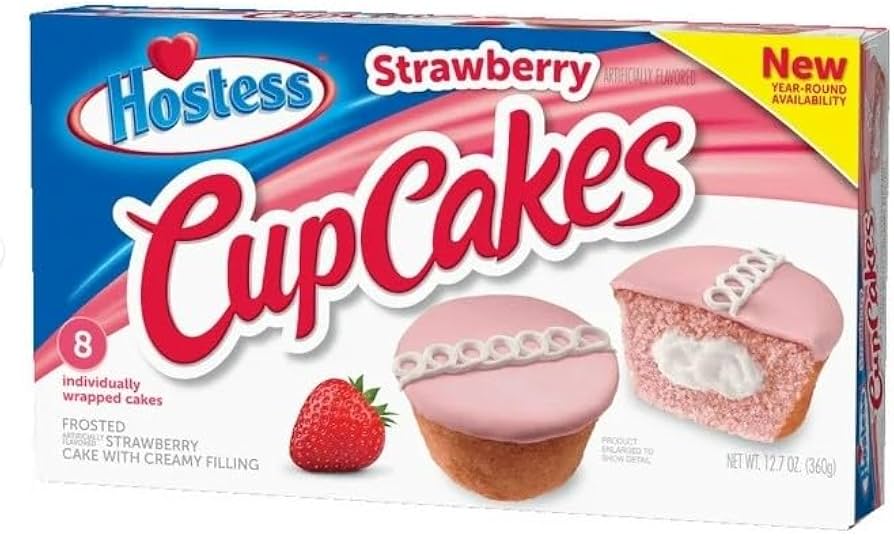 HOSTESS CUPCAKES STRAWBERRY 2P