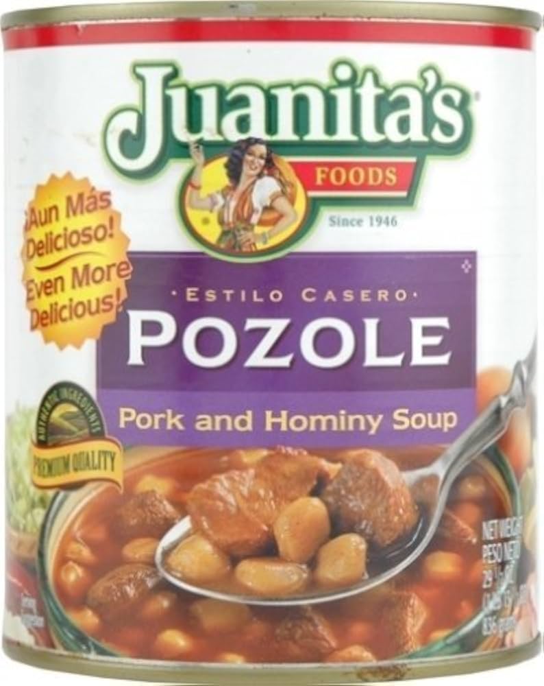 JUANITAS POZOLE PORK & HOMINY SOUP 25OZ