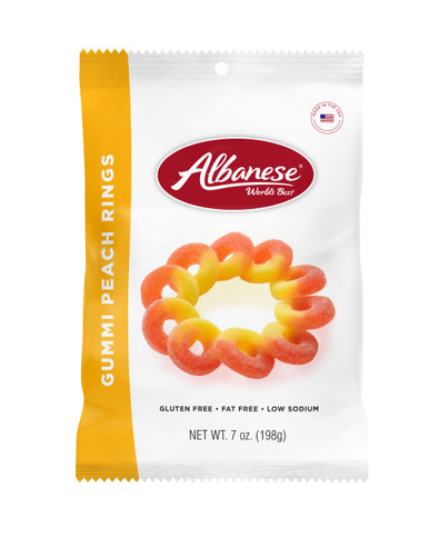 GUMMY BEAR PEACH RINGS 7OZ