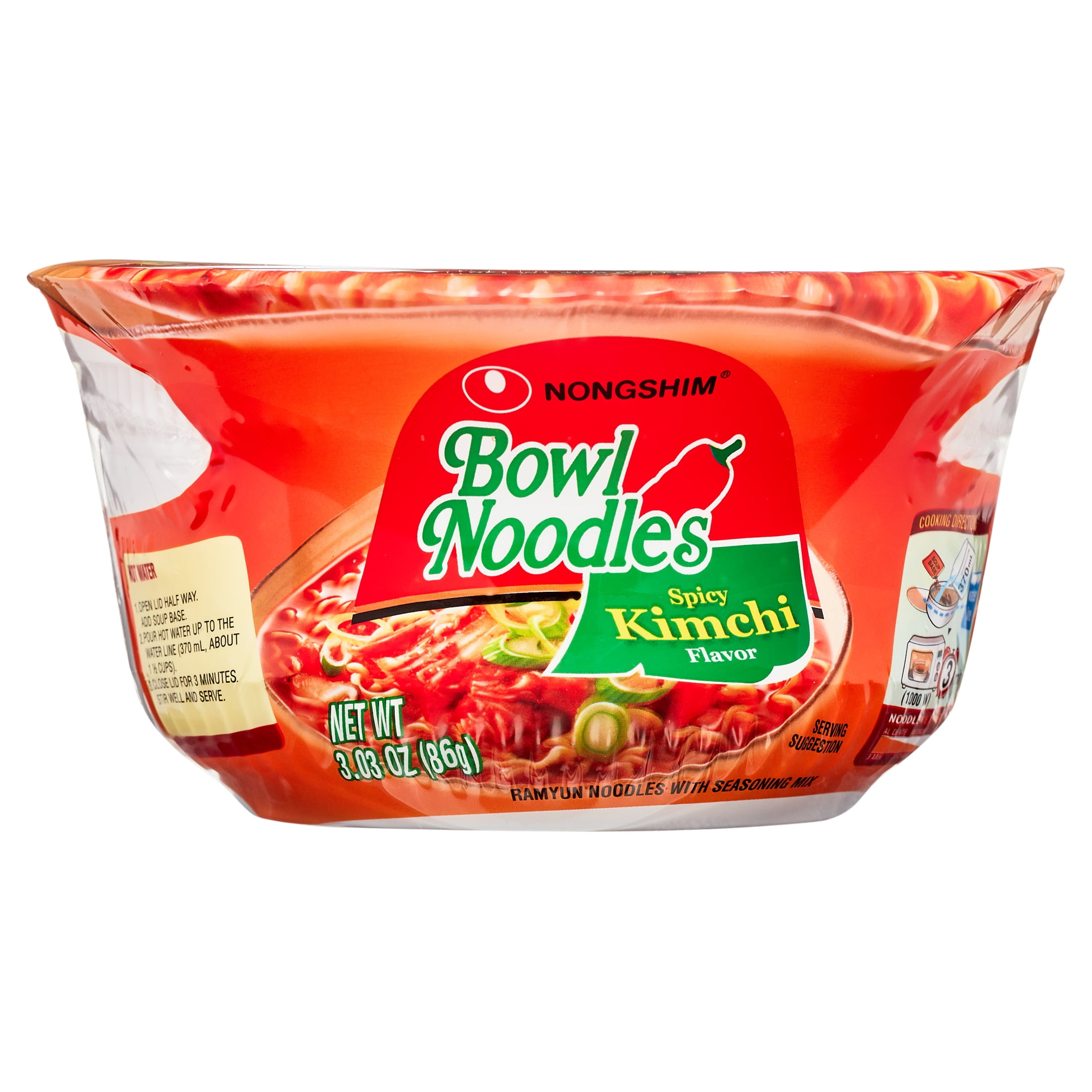 NONGSHIM BOWL NOODLE SPICY KIMCHI 12P