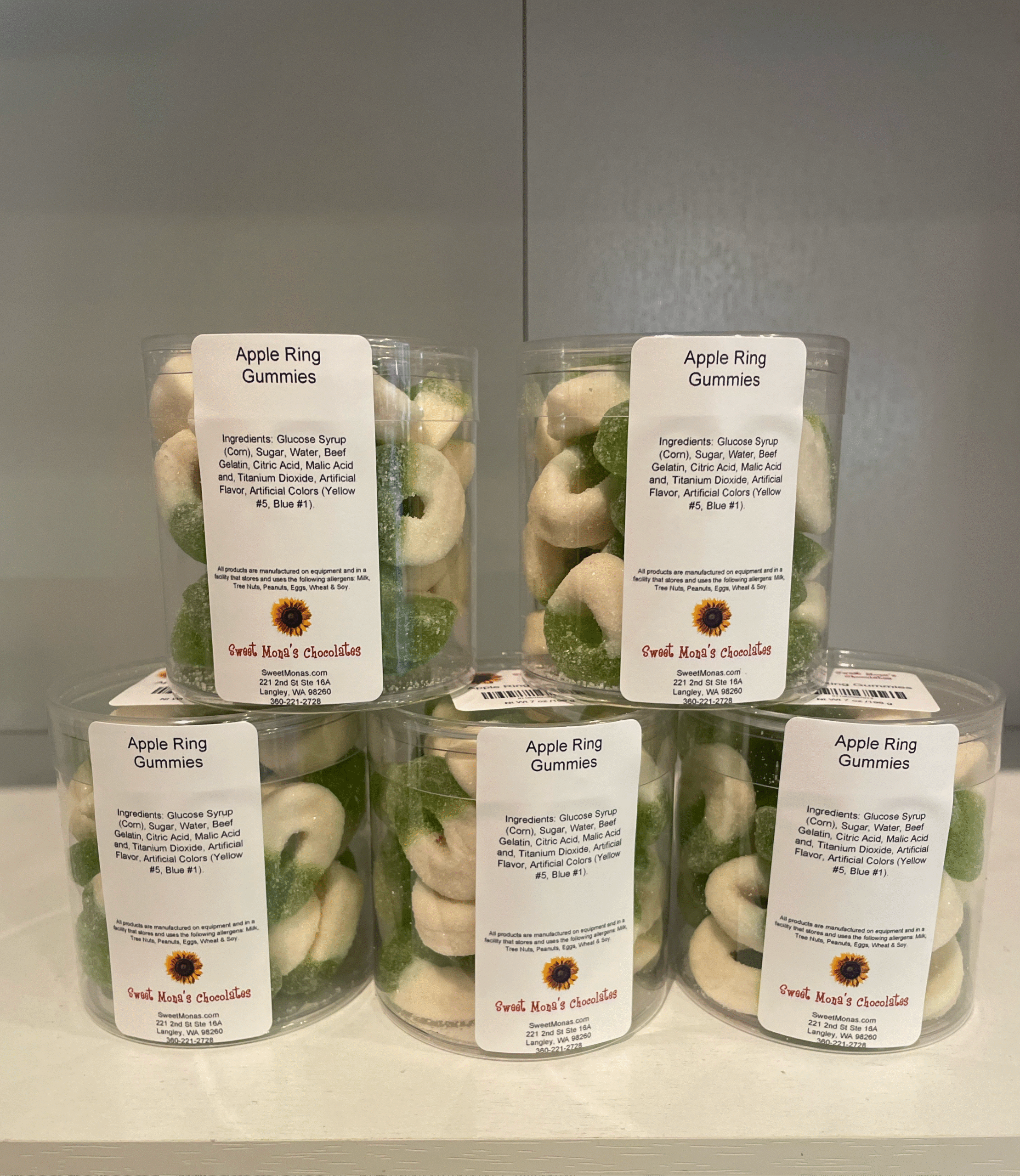 GUMMY BEAR APPLE RINGS 7OZ