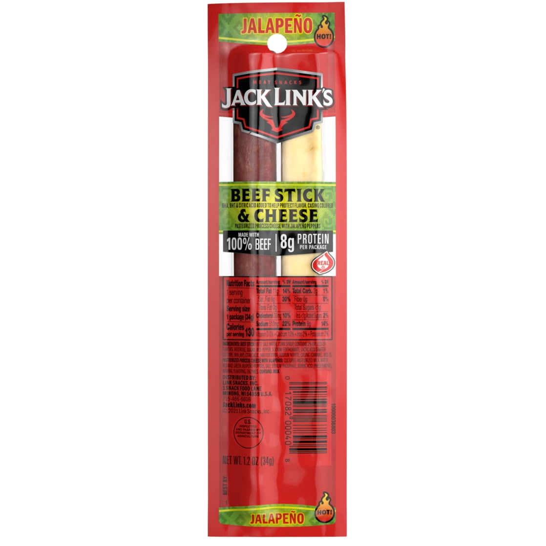 JACK LINKS BEEF STICK & CHEESE JALAPENO