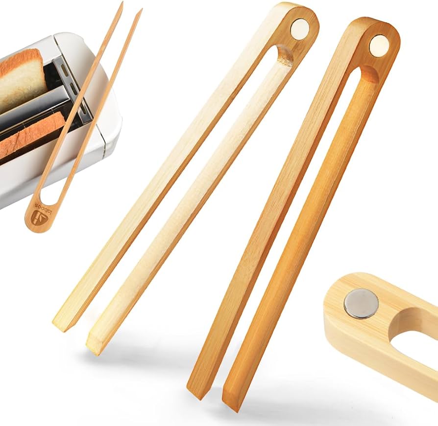 FAMILY MAID MAGNETIC BAMBOO TONGS
