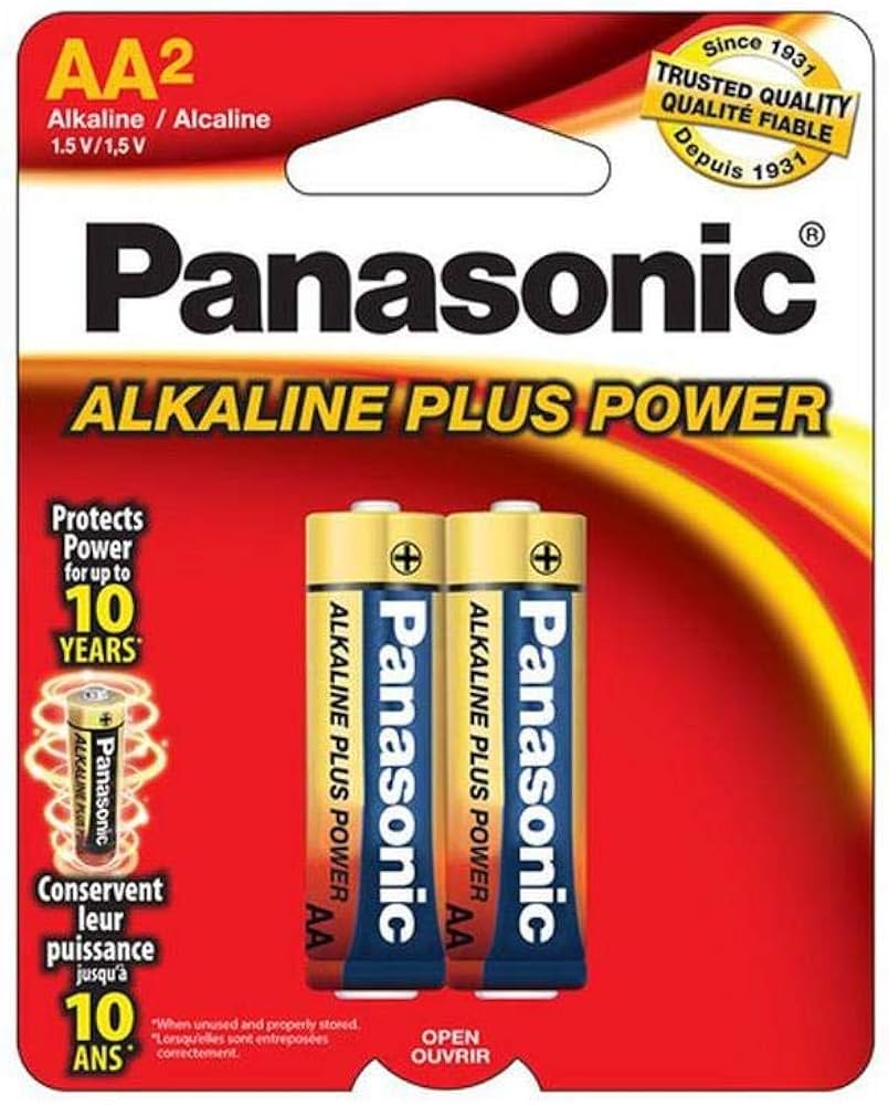 PANASONIC ALKALINE PLUS BATTERIES AA2