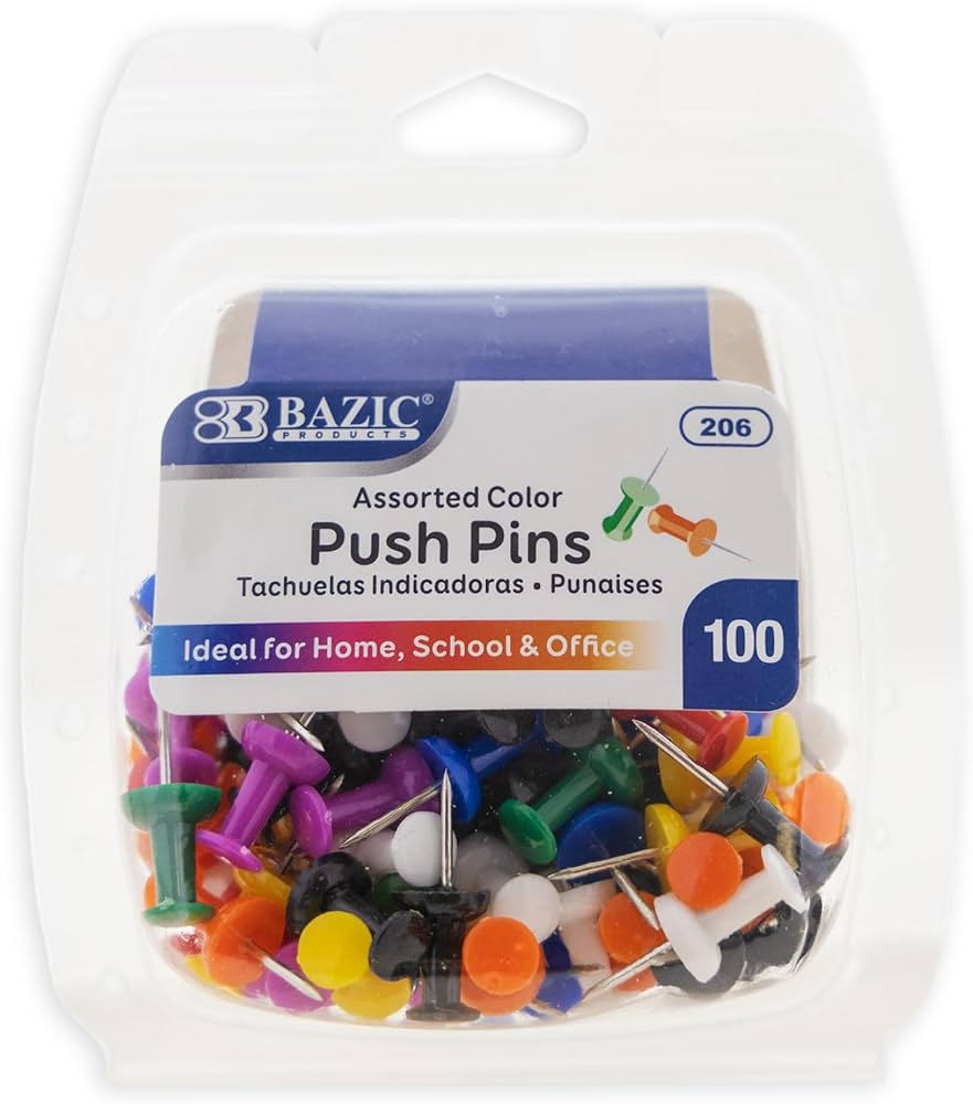 BAZIC PUSH PINS 100 C