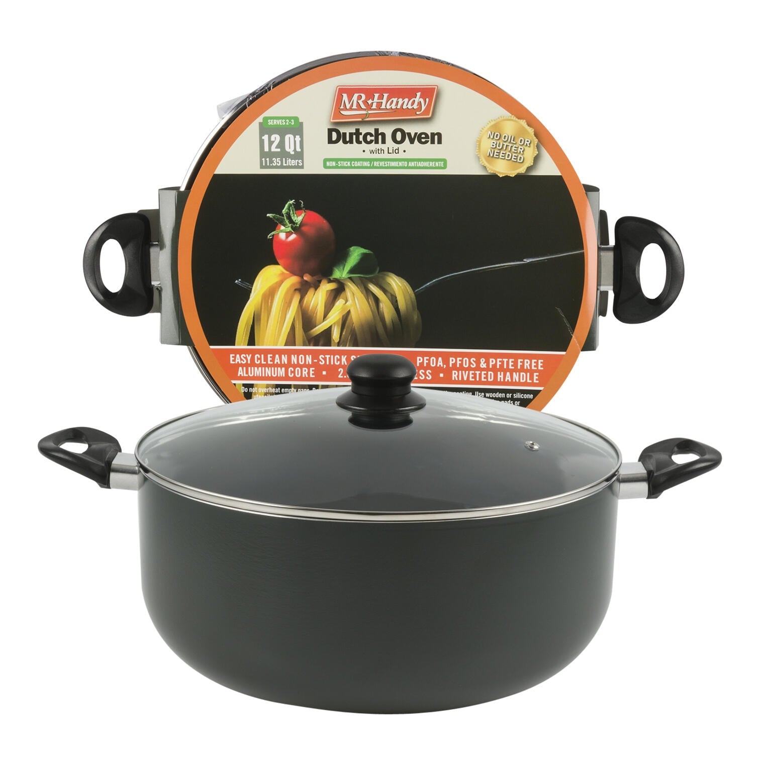 MR HANDY DUTCH OVEN W/LID 12QT