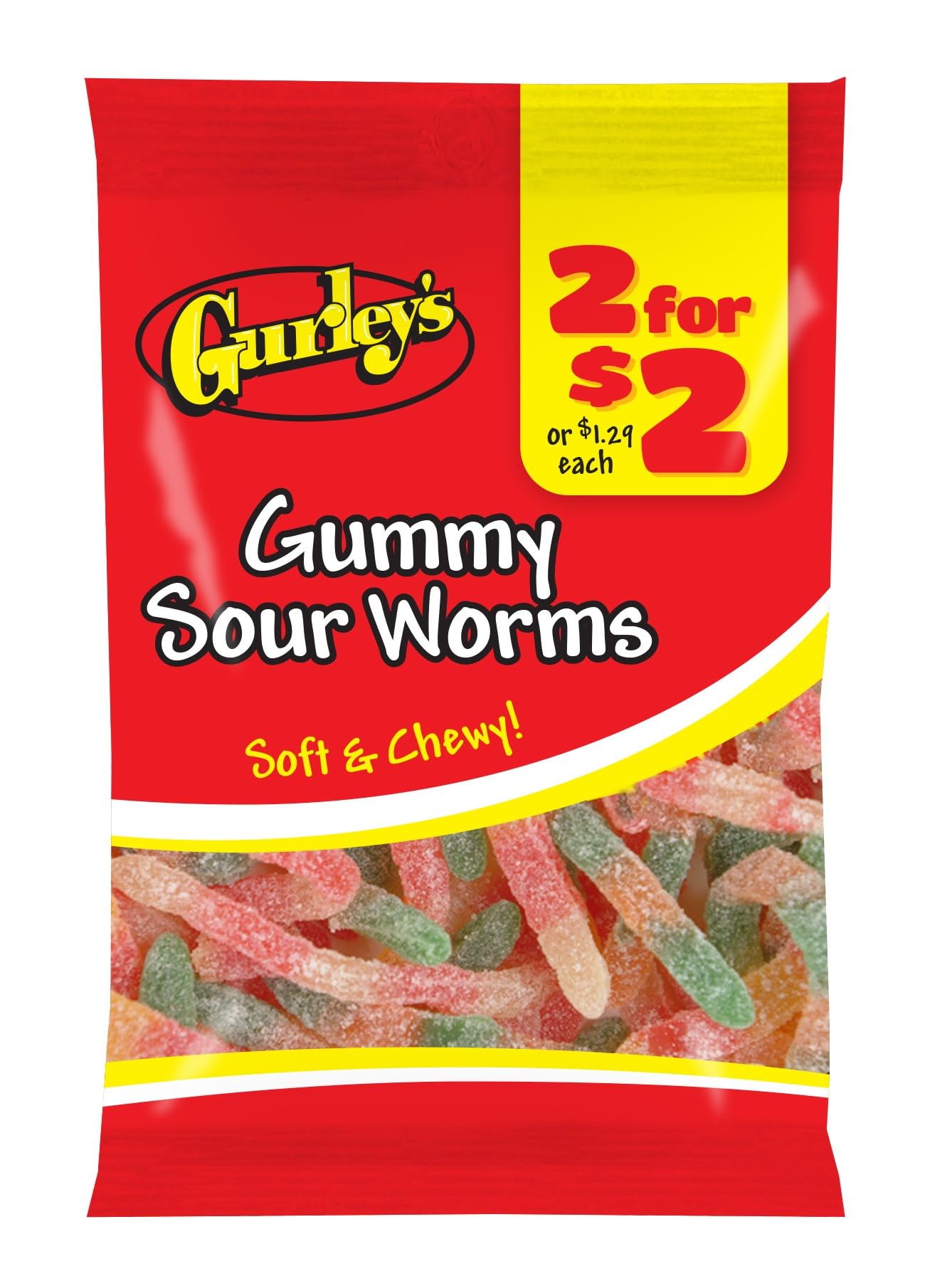 GURLEYS GUMMY SOUR WORMS