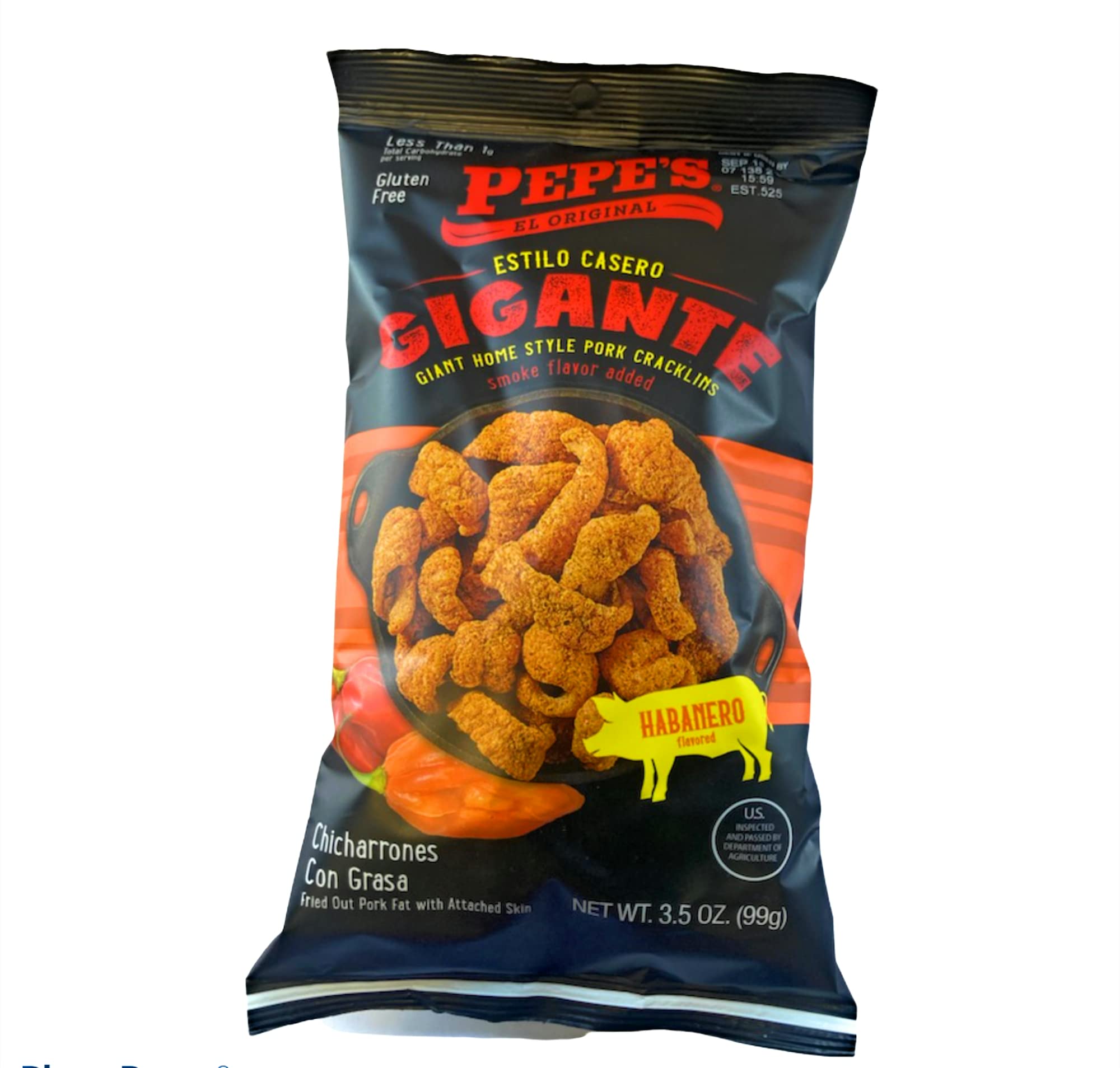PEPES SEASONED STRIPS CRACKLINS 3.25OZ