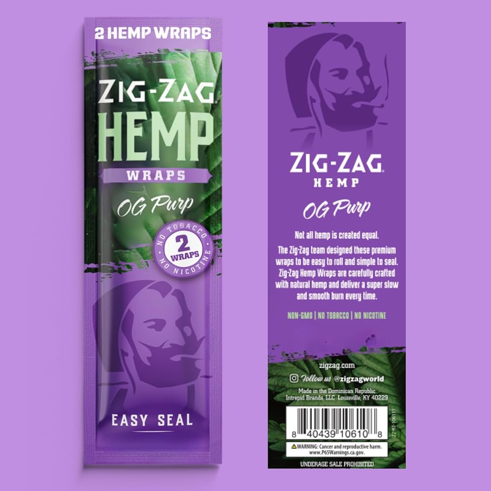 ZIG ZAG HEMP WRAP OG PURP 2P