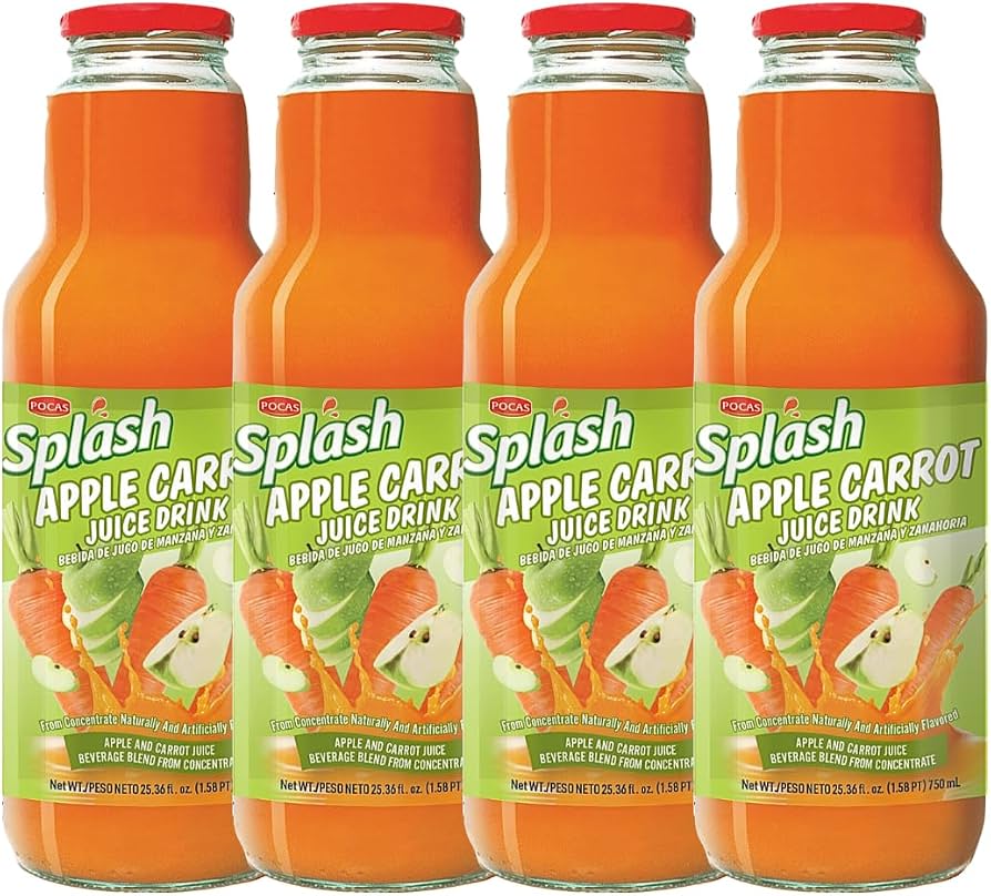 POCAS SPLASH APPLE CARROT JUICE 25.36OZ