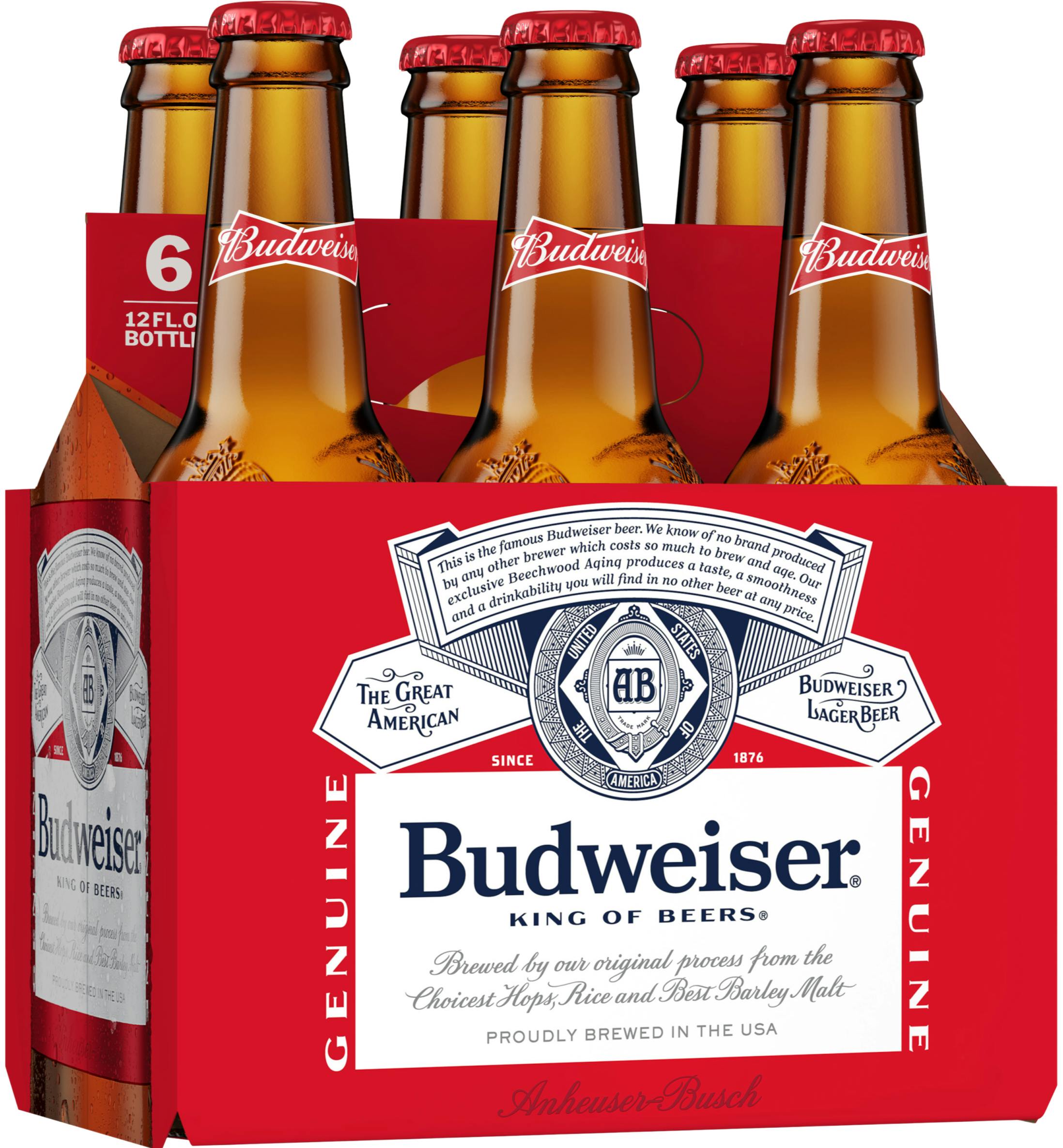 BUDWEISER BOTTLE 6P