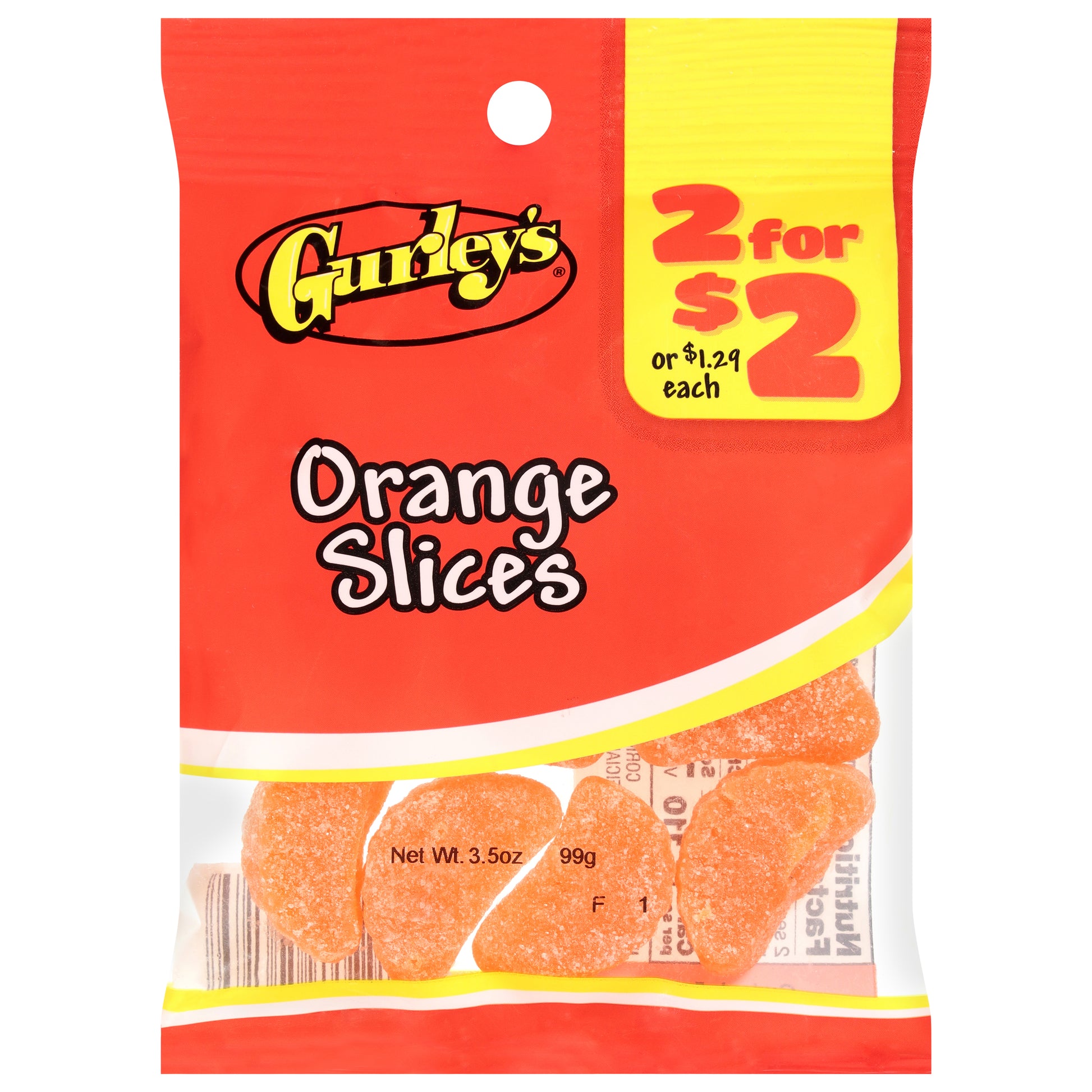 GURLEYS ORANGE SLICES 3.5OZ