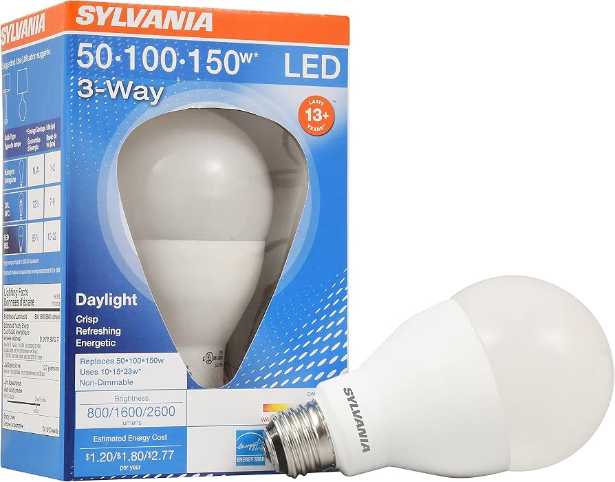 SYLVANIA LIGHTBULB SOFT WHITE 50W 3WAY