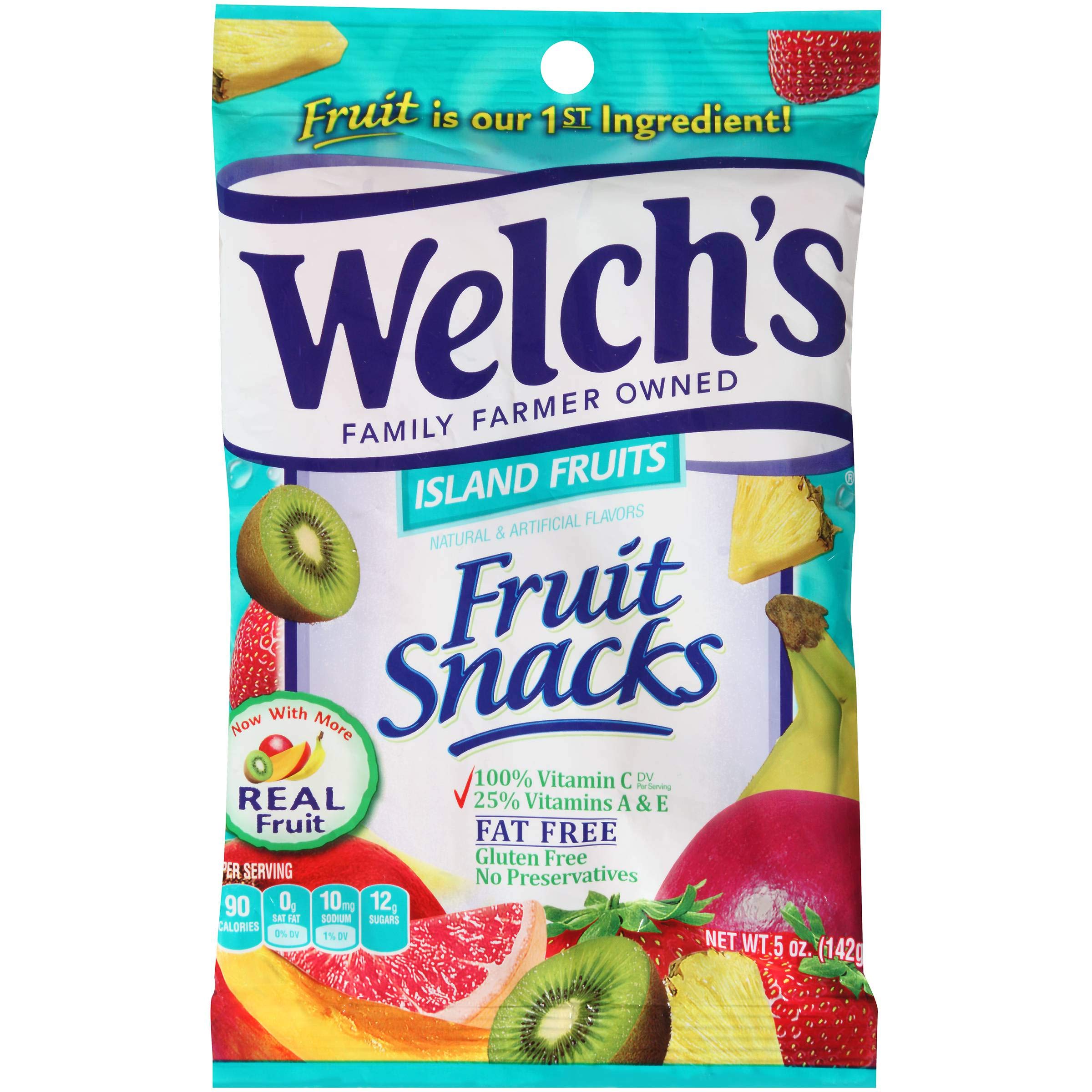 WELCHS FRUIT SNACKS ISLAND FRUITS 5OZ