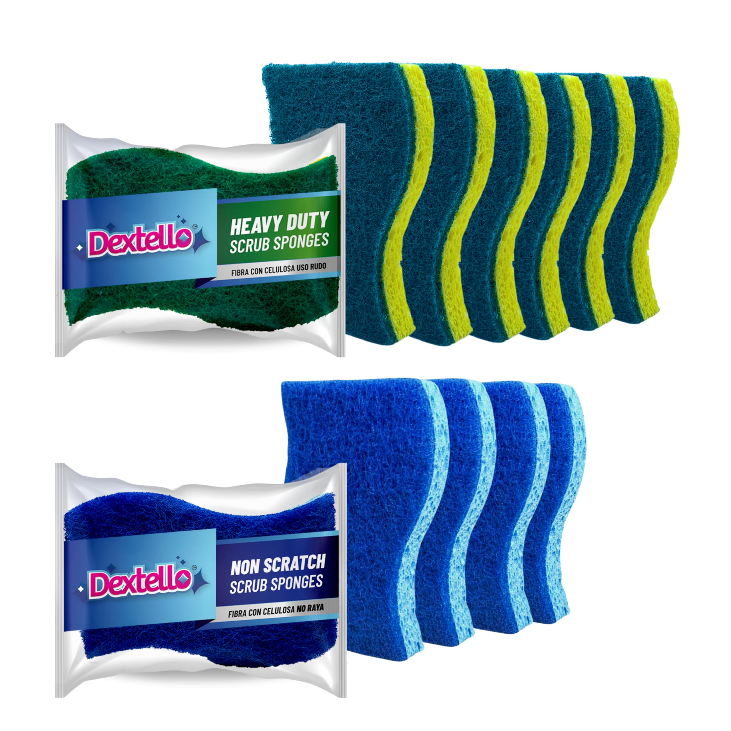 DEXTELLO NON SCRATCH SCRUB SPONGE