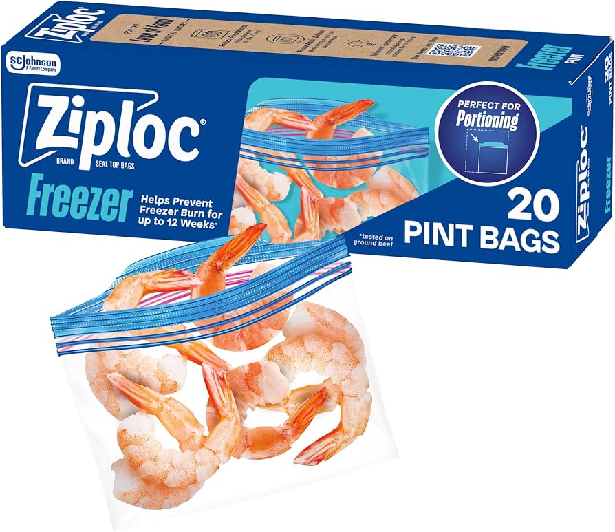 ZIPLOC FREEZER PINT BAG