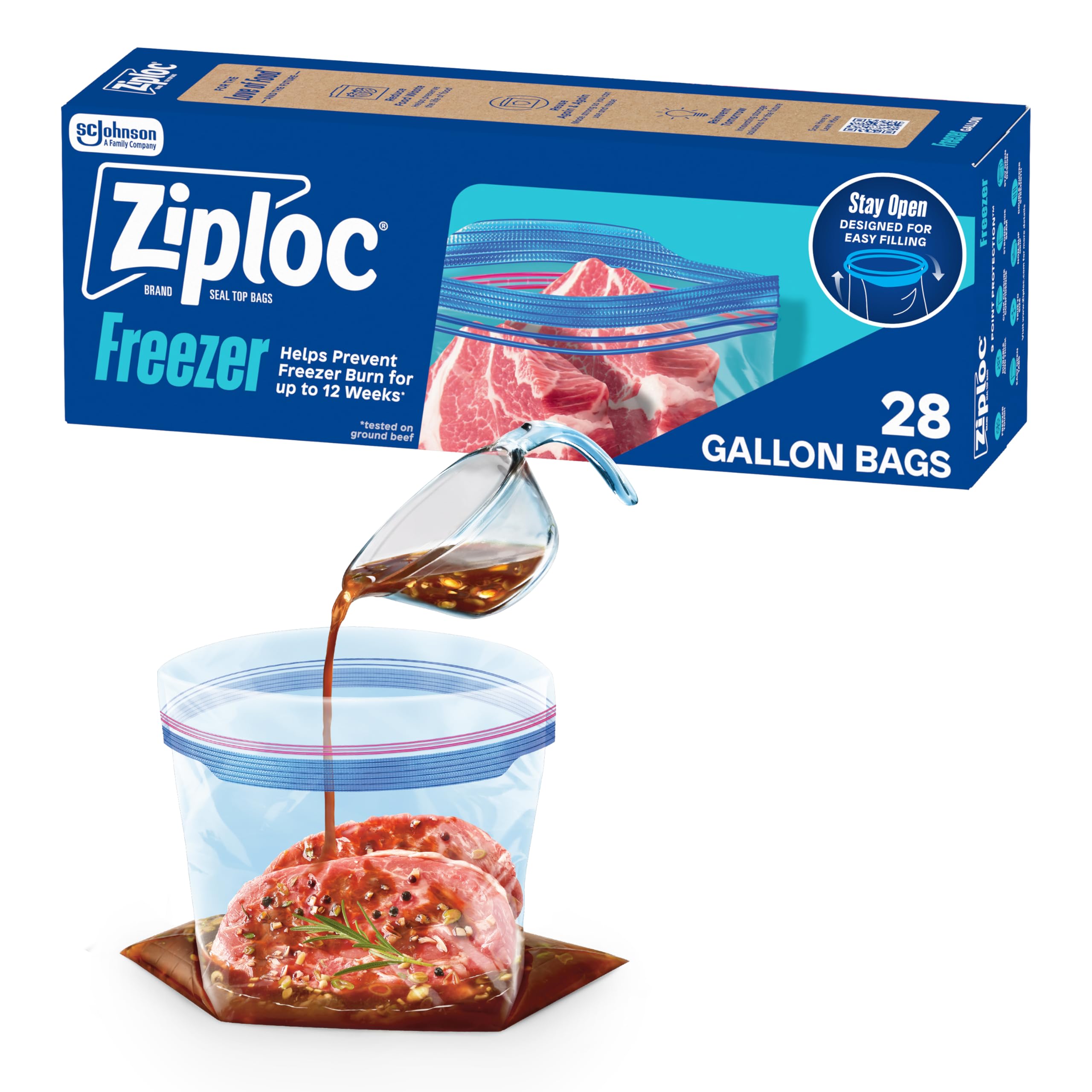 ZIPLOC FREEZER BAG GALLO