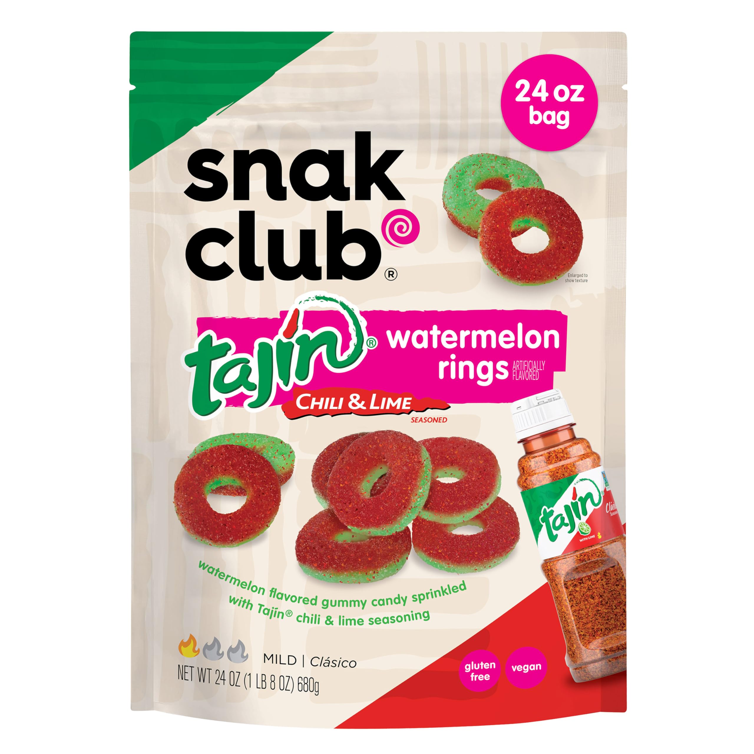 SNAK CLUB TAJIN WATERMELON RINGS 5OZ