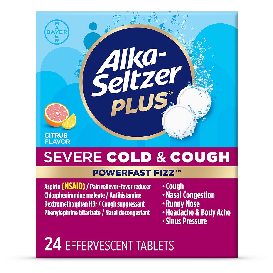 ALKA SELTZER PLUS SEVERE COLD & COUGH CITRUS 24P