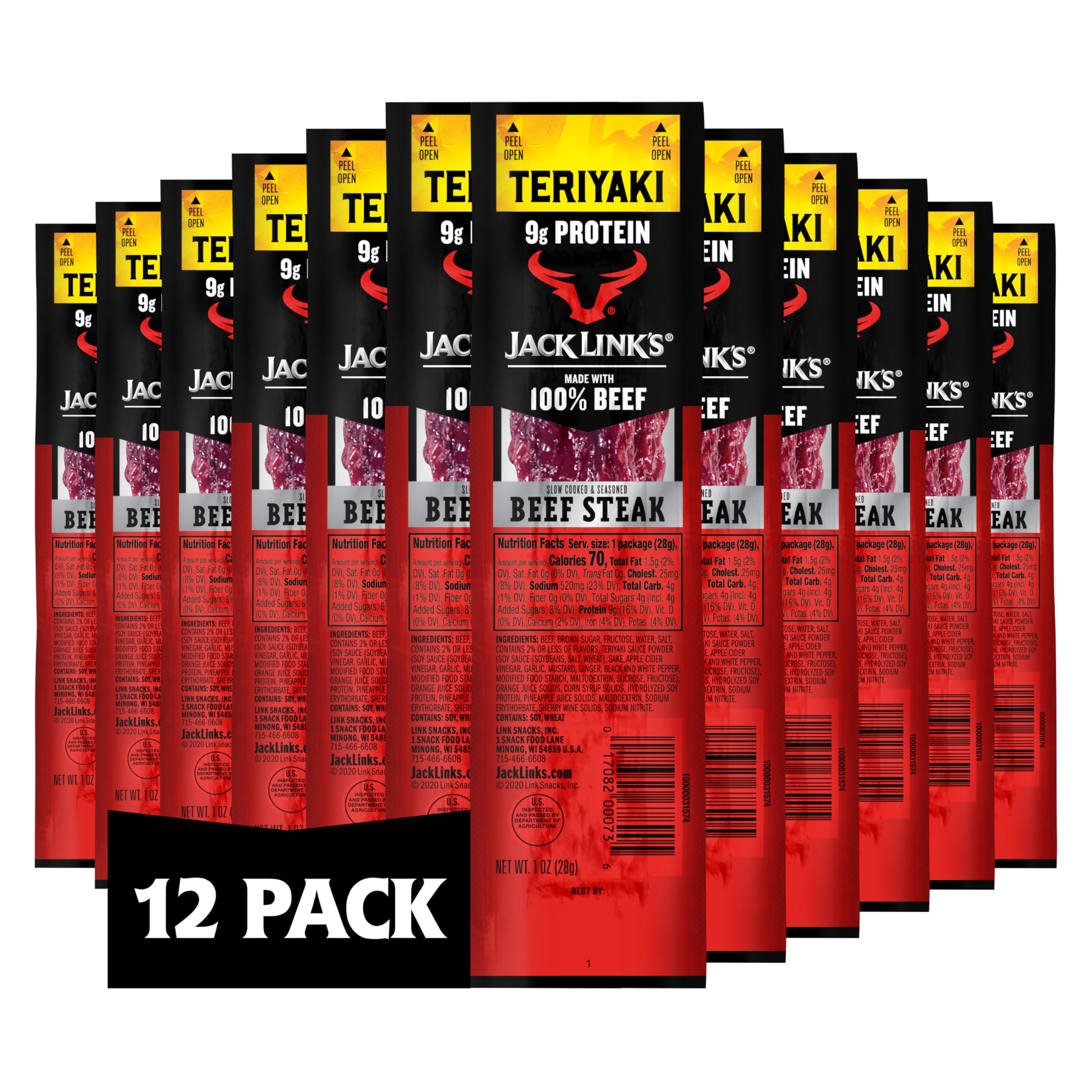 JACK LINKS BEEF STEAK TERIYAKI 1OZ