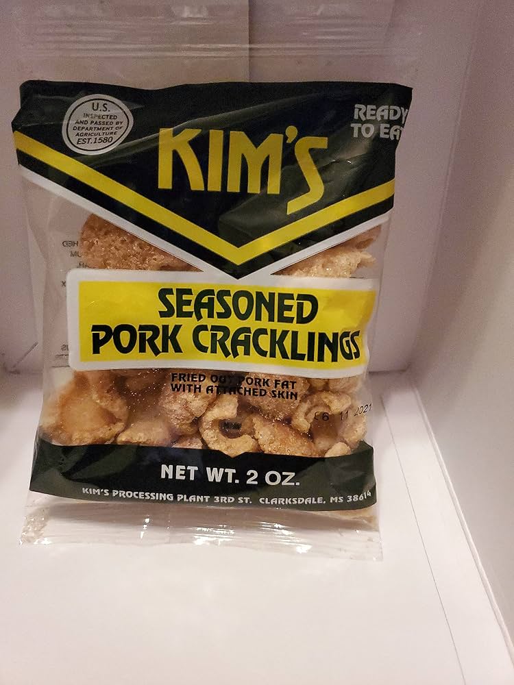 KIMS SEASONED PORK CRACKLINS STRIPS 2OZ