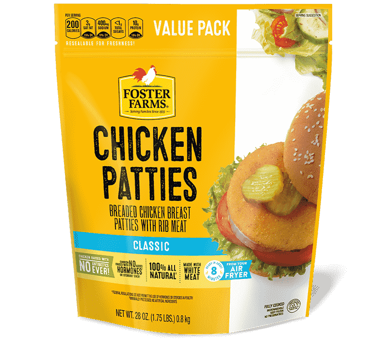 FOSTER FARMS CHICKEN PATTIES 28OZ