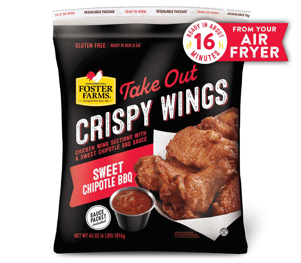 FOSTER FARMS SWEET CHIPOTLE BBQ WINGS