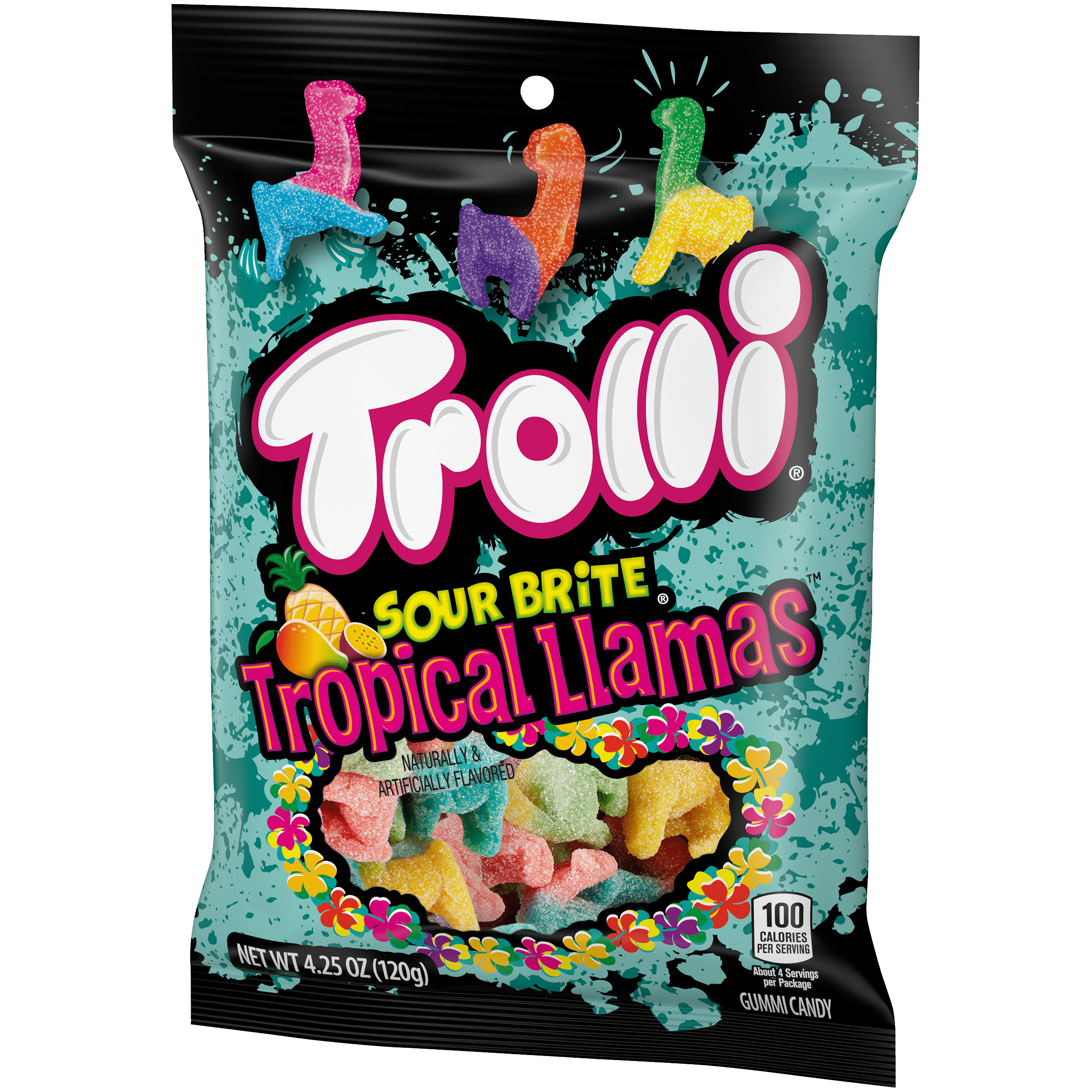 TROLLI SOUR BRITE TROPICAL LLAMAS 4.25OZ