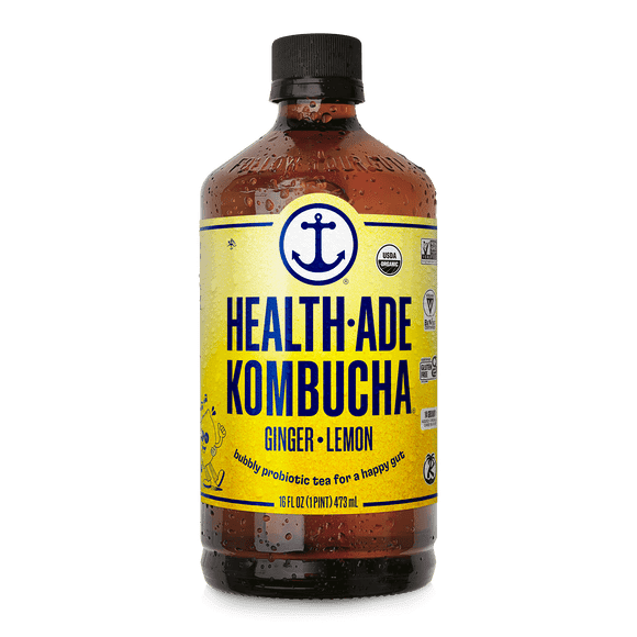 HEALTH ADE KOMBUCHA GINGER LEMON 16OZ