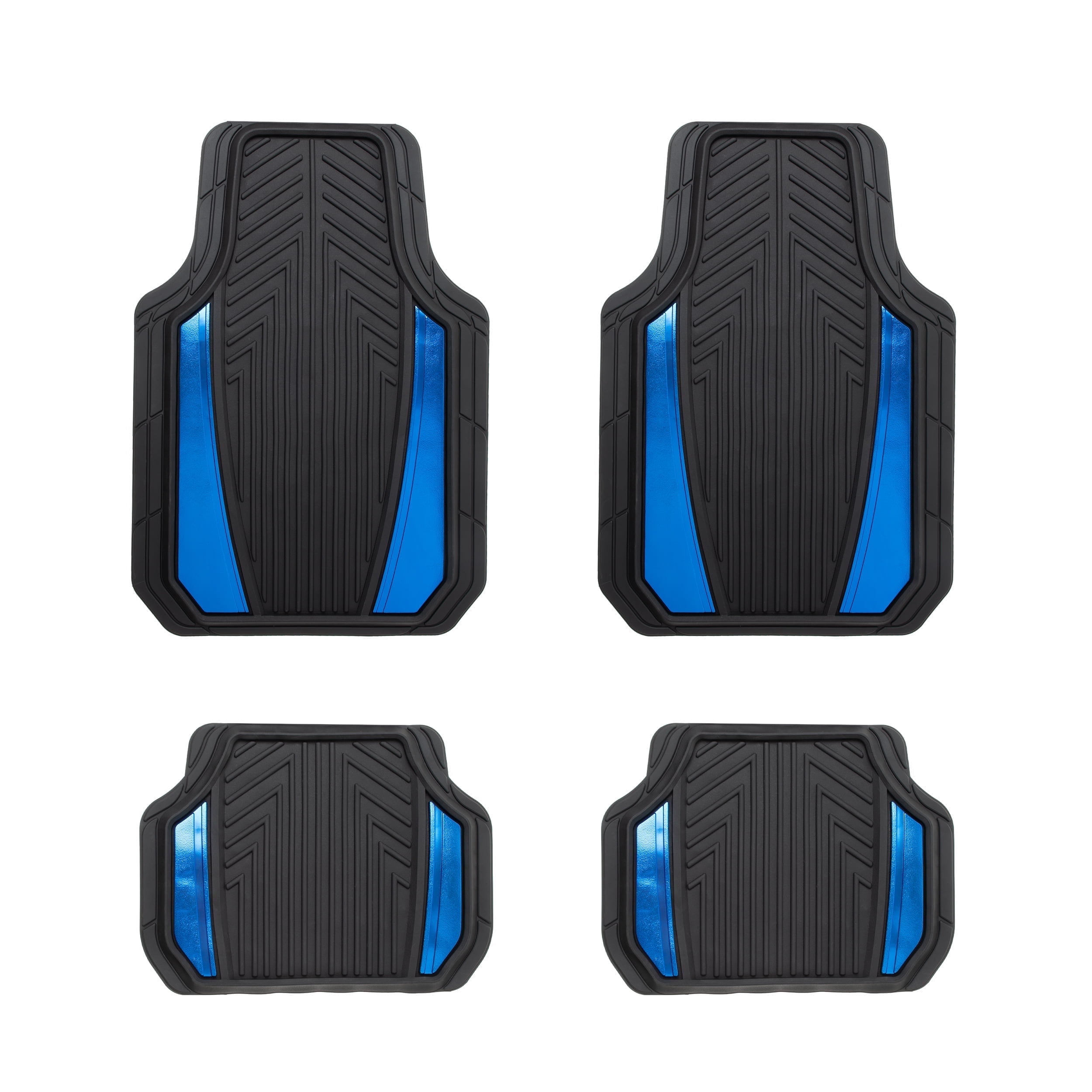 CAR FLOOR MAT BLACK AND BLUE 4