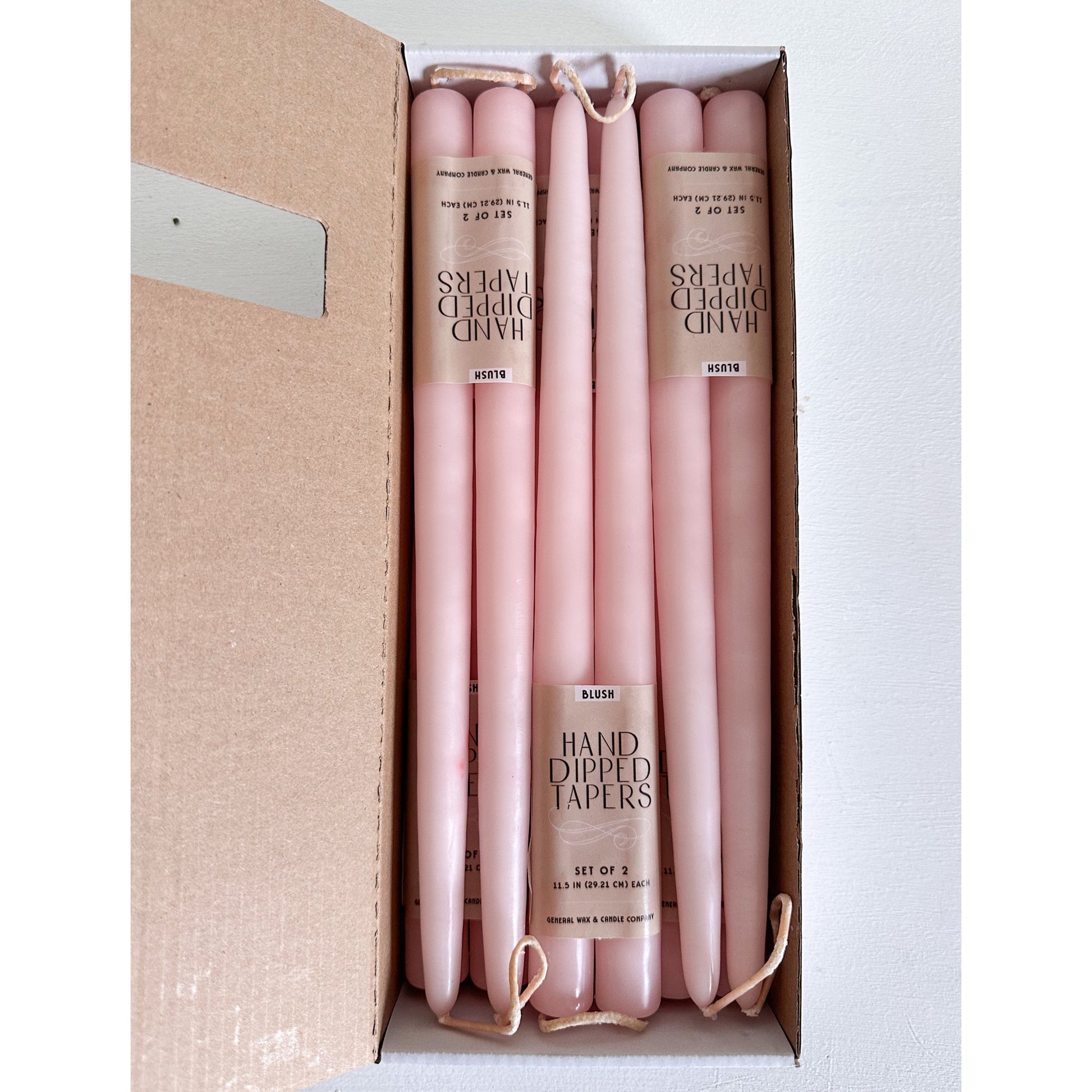 GENERAL WAX & CANDLE TAPER CANDLE PINK