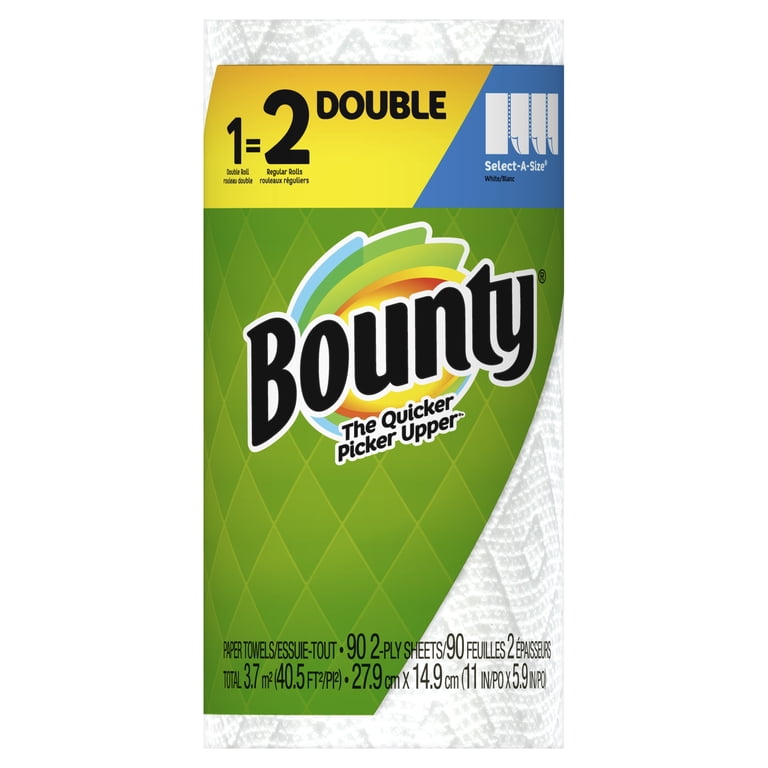 BOUNTY PAPER TOWELS DOUBLE ROLL 90P