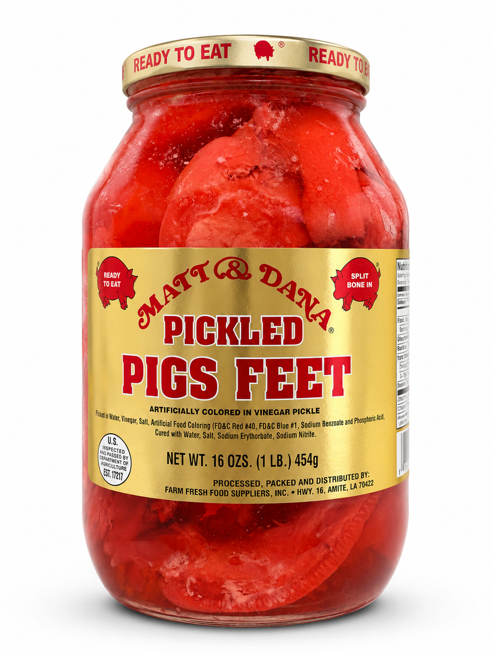 MATT & DANA PICKLED PIGS FEET 16OZ