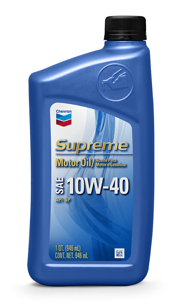 CHEVRON SUPREME MOTOR OIL 10W 40 1QT