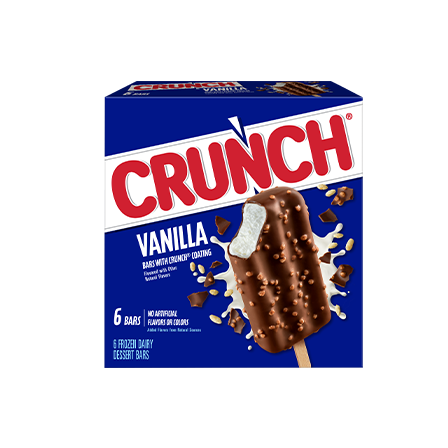 CRUNCH VANILLA ICE CREAM BARS 6P