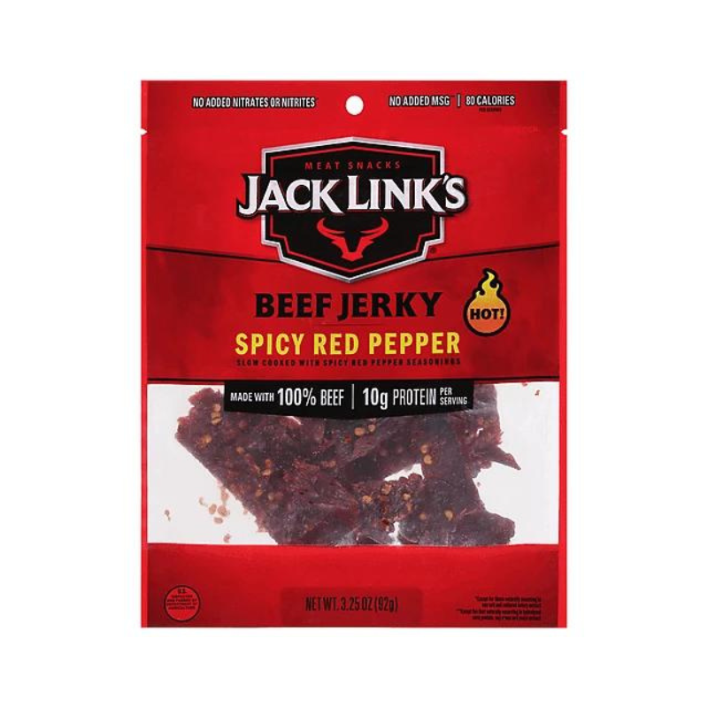 JACK LINKS BEEF JERKY SPICY RED PEPPER 3.25OZ